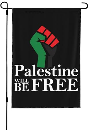 Bandera de Palestina Bandera de Palestina será libre Bandera de Palestina será libre Banderas de jardín Divertida bandera de jardín 12x18 Bandera de doble cara para decoraciones navideñas al aire libr