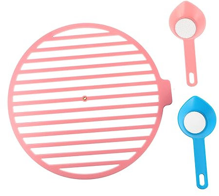 TOPBATHY Flour Strainer Set Baking Sifter Powder Filter 4 Pcs Sieve Kit Non-Slip Handle Ideal for Cake Decoration
