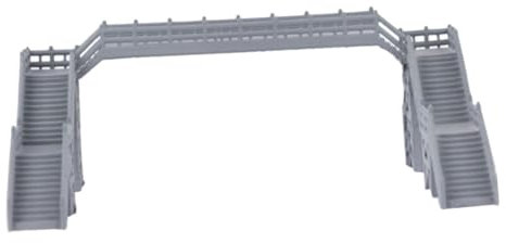 Hohopeti Plastic Footbridge Building Model Scale Diy Train Scenery Footbridge Decor for Model Railway Backscenes