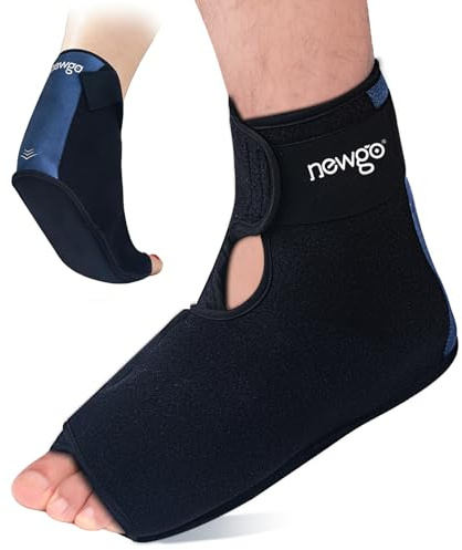 NEWGO Kühlmanschette Fuß, Flexible Kühlbandage Lang anhaltende Kühlung | Fuß-Knöchel Gel-Kühlpad, Kalt-Warm-Kompresse zur Schmerzlinderung bei Plantarfasziitis, Schwellung & postoperativer Pflege