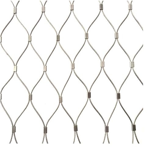 DTVEW 304 Edelstahl-Seilnetz, Pflanzen Gartenarbeit Mesh, 6cm/1,5mm Sicherheitsnetze für Geländer, Tier Geflügel Barriere Zaun(0.8x12m/2.6x39.4ft)