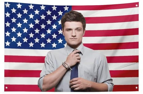 Tapiz de regalo con la bandera nacional de Josh, divertido póster de Hutcherson, banderas de 3 x 5 pies para habitación, dormitorio universitario, dormitorio, decoración de pared, interior y exterior