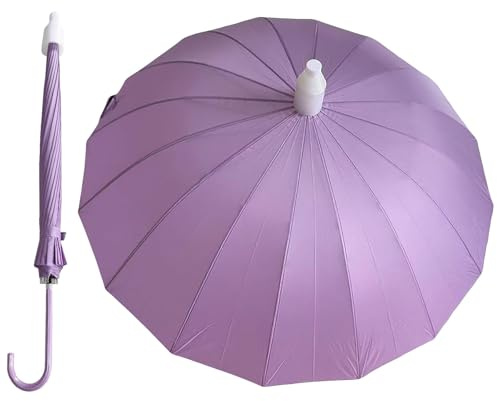 A2Z Rainbow Golf Umbrella 16 Panel - Umbrella Royale Lilac