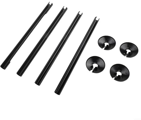 Yuanpgky Cache-tuyaux de radiateur 15 mm x 300 mm et colliers de tuyau avec design à clipser, en plastique PVC noir pour tuyaux de chauffage, tuyaux d'eau et tuyaux de gaz – pour une découpe facile et