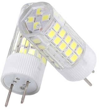 DLEDMOP 2PCS G8 Bombilla LED G8 Base Bi-pin AC 220V (No se puede usar a bajo voltaje 12V) Blanco cálido 2700K No regulable (10W / blanco cálido)