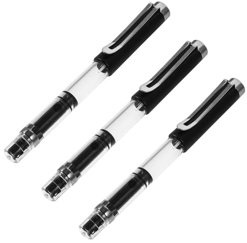 GARIOUANS Pinceles de Tinta Recargables 3 Pcs con Punta Flexible, Plumas de Pincel Chinas Negras para Caligrafía, Dibujo Artístico y Escritura Japonesa Profesional