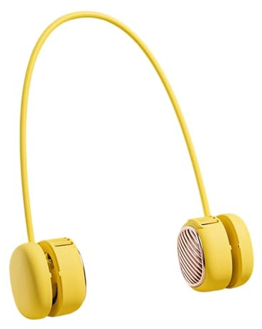 Genérico Ventilador De Cuello Portátil Recargable, 5 Velocidades Silencioso Flexible Y Ponible, Ventilador Recargable De Cuello, para Viajes Verano Camping Crucero Exterior Coche Mujeres