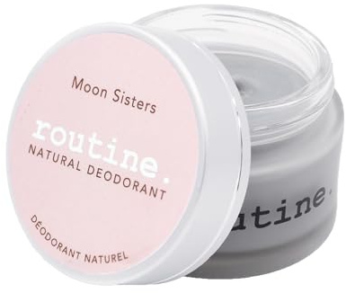 Routine. Natural Deodorant (2 Fluid Oz.) Moon Sisters | Aluminum Free Natural Deodorant for Women & Men | Rose, Neroli, Lavender & Vetiver (Cream Jar Formula)