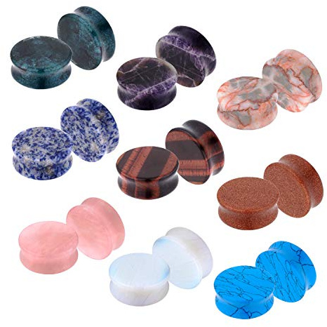 BodyJ4You 18PC sten öronproppar dubbel utvidgning sadel stretching mätare expander 8G-16mm e ej-metall-typ, colore: 20mm (13/16), cod. PL6328-20mm
