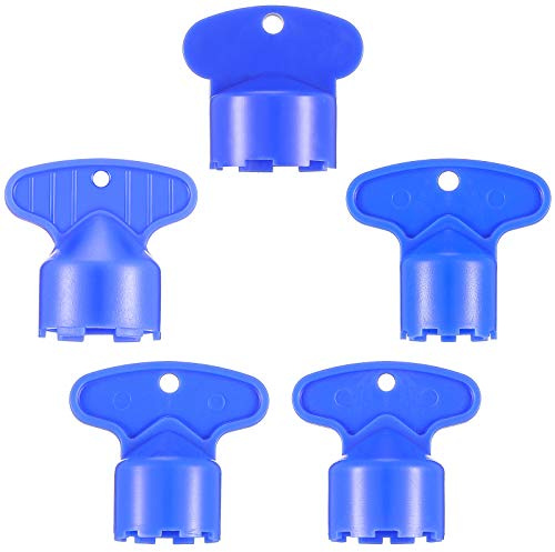 Mudder 5 pcs Faucet Aerator Key Blue Removal Wrench Tool with 5 Sizes M16.5, 18.5, 21.5, 22.5, 24 Recessed Aerator Key Sink Wrenches for Faucet