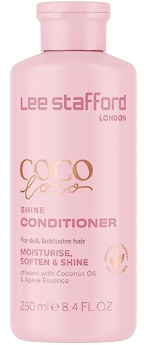 Lee Stafford Acondicionador Shine | Colección Coco Loco - El mejor acondicionador ligero hidratante para cabello seco y opaco, acabado radiante de alto brillo, empaquetado con aceite de coco y agave