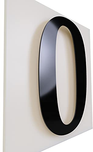 Chiffres pour maison / numéro de maison 30 cm en aluminium brillant noir (0)