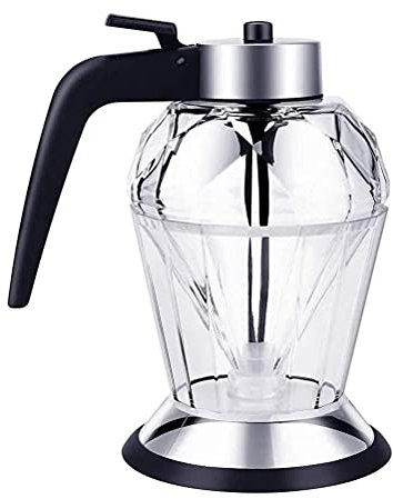 Sahgsa Honigspender, 200ML Sirupspender Tropffreier Glas-Honigspender Olivenölspender mit Ständer Sirup-Spender Gewürzglas Saft Bee Zucker Salz Vorratstopf