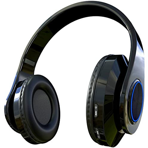 Wireless over Ear Headphones, Overhead Headphone for Tv Listening, Iphone, Pc Gaming, Phone, Cordless Head Phones with Mic, Cheap Overear Radio Earphones, Overearheadphones Foldable