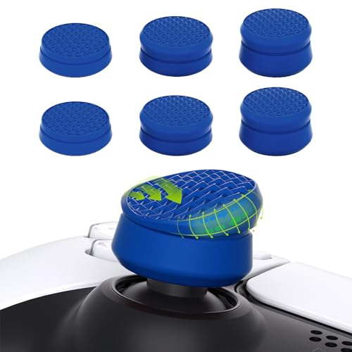 PlayVital 3 Height Armor Thumbs Cushion Caps Thumb Grips for ps5, for ps4, Thumbstick Grip for Xbox Core Wireless Controller, Thumb Grips for Xbox One, Elite Series 2, for Switch Pro - Blue
