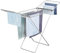 Dekohome Étendoir à linge pliable métallique avec ailes et surface de 20 m, support pour étendre les sous-vêtements en intérieur ou extérieur, 182 cm de long x 56 cm de large x 107 cm de haut, gris
