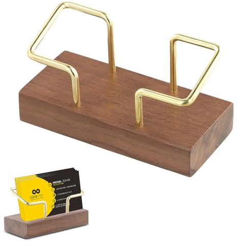 Visitenkartenhalter, Klassischer Visitenkartenhalter aus Holz, Holz Visitenkartenständer aus Walnussholz, Kreative hölzerne Visitenkartenhalter, Visitenkarten Aufbewahrung für Messestand Schreibtisch