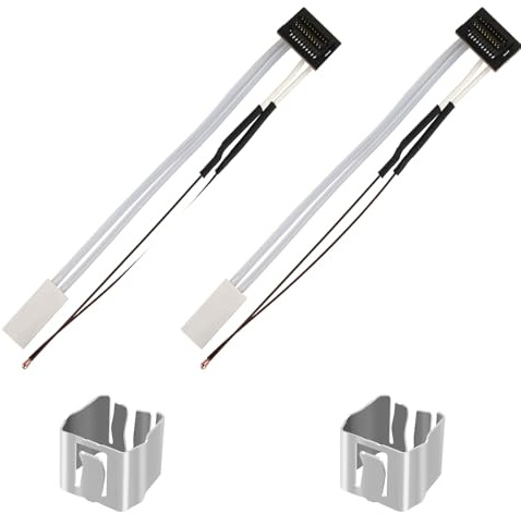 2 Pack Heater and Thermistor for P1P, 3D Printer Accessories 24V 48W Ceramic Heater 300℃ High Temperature Thermistor and Fixing Clip for Bambu Lab P1P, P1S