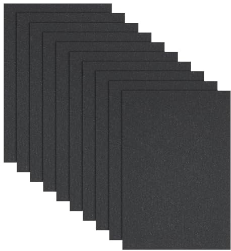BENECREAT 10 Pcs Leder Stiffener Blätter, schwarz Tasche Stiffener, 20x30cm Bonded Leder Blatt für Leder Tasche Liner, Craft DIY, 0,8mm dick