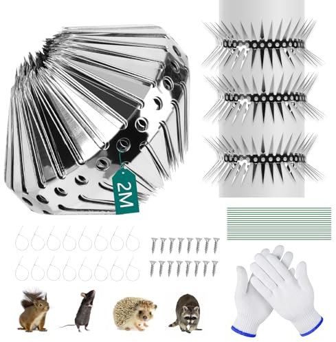 Protezione per martore in acciaio inox, 200 cm, protezione per martore, protezione per martore, protezione per martore, protezione per procione, filo spinato, repellente per ratti, può essere