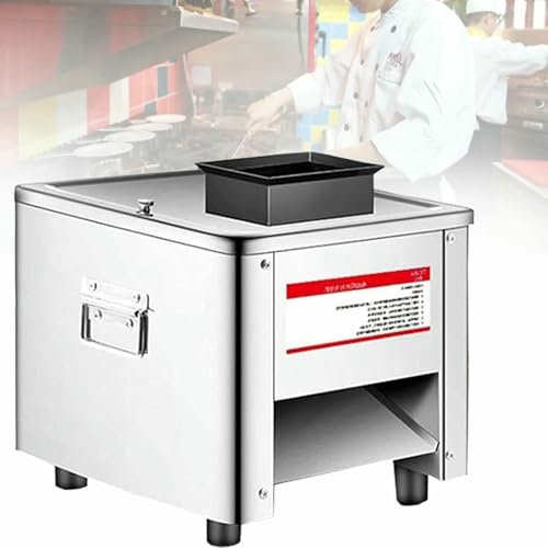 Meat Cutter Machine Electric Meat Slicer Shredded Cutting Machine Stainless Steel for Boneless Pork Chicken Fish for Family and Commercial Use,20mm