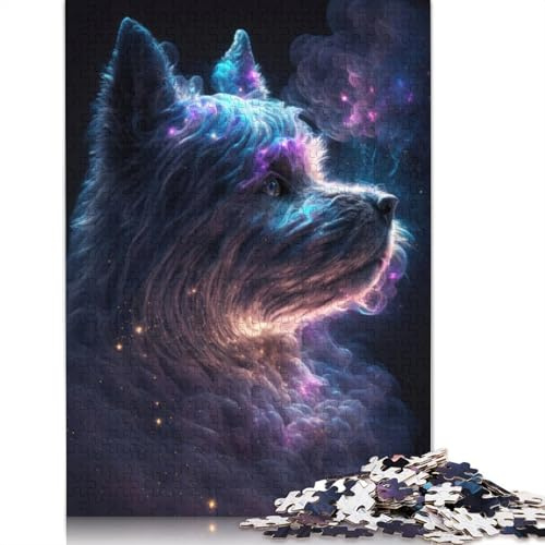 Yorkshire Terrier Galaxy Puzzle Family Fun Paper Rectangular Jigsaw Puzzle for Boy Or Girl Children's Day Gifts 1000pcs (75x50cm)