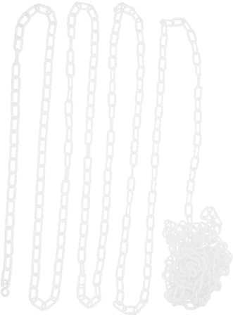 BUGUUYO 10m Plastic Safety Chain for Crowd Control Red and White for Events Construction Sites Parking Areas