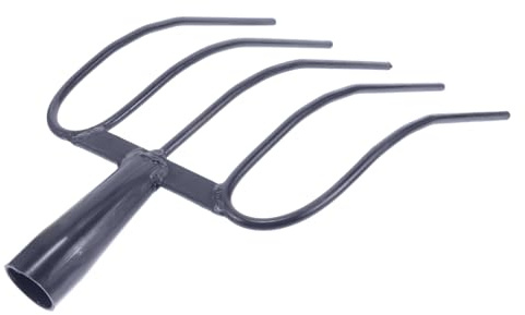 Milisten Strumento Per Erba Agricola in Ferro Attrezzo Agricolo Per Letame e Manutenzione Prati Strumento Versatile Per Esterni