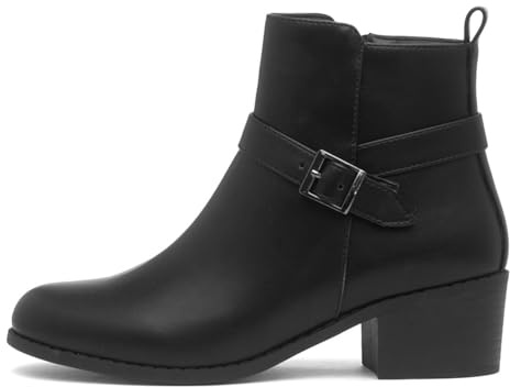 Lilley Womens Black Heeled Ankle Boot - Size 5 UK - Black