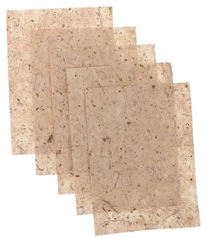 PHENOFICE Carta di Riso per Decoupage Beige Vintage, 20 Pezzi di Carta Fatta a Mano Texture Uniche, per Lavori Artistici e Artigianato Creativo