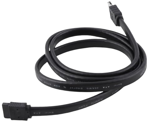 AOWINHIT Cavo di Prolunga Schermato ESATA a Trasmissione Rapida dei Dati per Disco Rigido Esterno, M/M Maschio a Maschio, per Dischi Rigidi e unità Ottiche (100 cm)