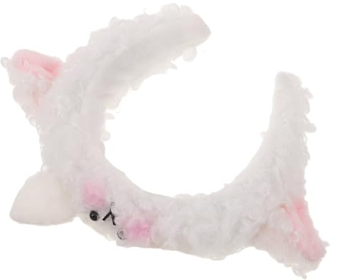 Garneck Plush Sheep Horn Headband Soft Ears for Party Costumes Animal-themed Events Farm Animal Cosplay Includes Lamb Ear Details and Comfortable Fit for Boys and Girls and Adults