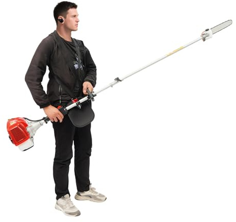 Cortasetos de gasolina, 1,25 kW, 43 CC, gasolina, 8500 rpm, telescópico, cortasetos, para podar árboles, jardines domésticos, parques, zonas verdes