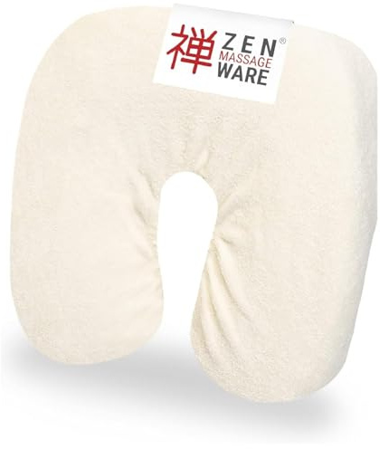 Zen — Housse d'appui-tête pour Tables de Massage — Housse Table de Massage pour en Tissu éponge Moelleux pour Les Coussins de tête des Tables d'esthétique et de thérapie — Lavable à 60° Crème