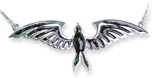 Jewelry By Sweet Pea Back Belly Chains Black Enamel Filled Dove w Ball Weight Small (Fits 24