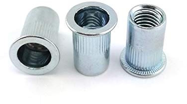 20 x Ecrou à Sertir en Aveugle Tête Plate Acier M3