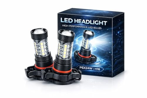 Par Dagsljus DRL 21 LED PSX24W H16 Kompatibel Med Jeep Compass - Dimljus Kompatibel med Peugeot 208 2008 5008 Fiat Freemont CANBUS 100% Inget fel 6000K Vit Is