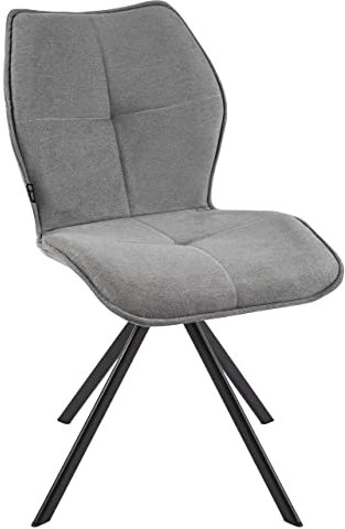 Gold Label Esszimmerstühle Samt | Polsterstuhl mit Metallbeine ​| Küchenstühle | Esstisch Stühle | Schalenstuhl | Drehstuhl Esszimmer | Samt Stuhl | Rimini (Grau)