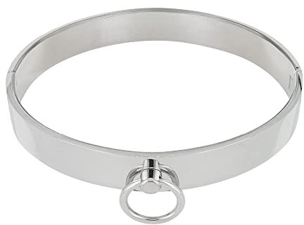 ACECHANNEL Lockable choker necklace Polish Collar Women Men Choker Torque Lock Choker (Innendurchmesser 150mm)