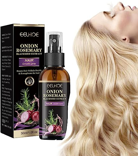 Huile d'Oignon pour la Croissance des Cheveux Bio - Croissance des Cheveux au romarin 1,0 FL.Oz,Femmes Hommes Soins du Cuir chevelu Produits Repousse des Cheveux pour des Cheveux