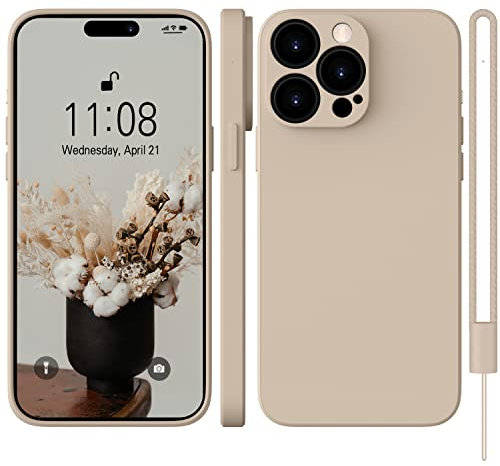 WXX für iPhone 15 Pro Hülle Silikon Case, Handyhülle für iPhone 15 Pro Dünn Slim mit Microfiber, Kratzfeste Rundumschutz Case Hülle für iPhone 15 Pro 6.1'' Khaki