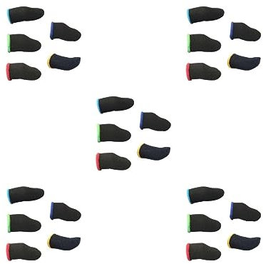 5 Satz Kohlefaser Fingerspitzen Sleeve Set Atmungsaktive Finger Sleeve 5 Stück, 5 Stück, 3 cm