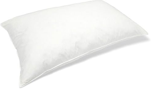 Vico Casa® Edredón de plumón de ganso para cama de 50 x 80 cm – Almohada para cama con tejido 100% algodón y relleno de pluma de oca blanca