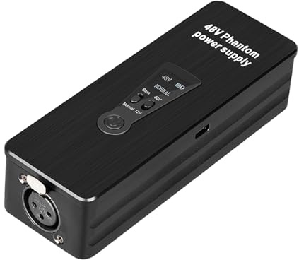 Amagogo Phantomspeisung Mikrofon-Vorverstärker Wiederaufladbar 48V/12V