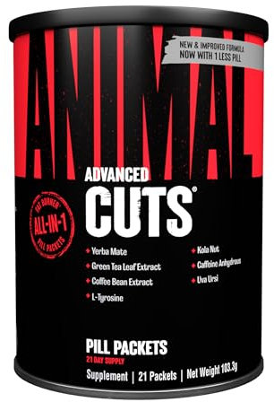 Universal Nutrition ANIMAL Cuts - Dieta y Definición Suplemento para el Control de Peso para Atletas de Alto Rendimiento - Estimula el Metabolismo y Aumenta el Gasto Energético, 21 unidades