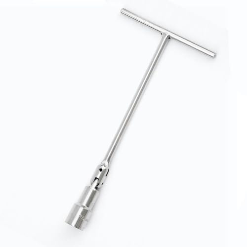 CLM - Clé à bougie articulée avec poignée en forme de T (16 mm) | Outil en acier trempé | Clé à bougie d'allumage pour l'entretien du moteur | Poignée en T de 29,5 cm | Clé à bougie d'allumage durable