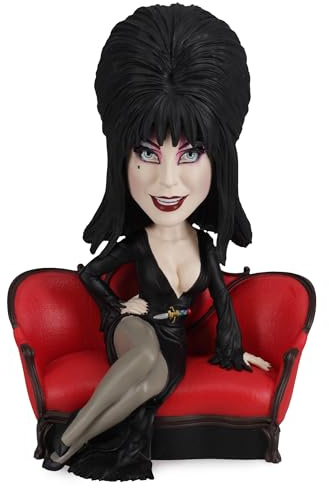 Royal Bobbles Elvira Mistress of The Dark Lounge – 6.75 Inches Tall – Collectible Bobblehead Statue – Premium Polyresin Figure
