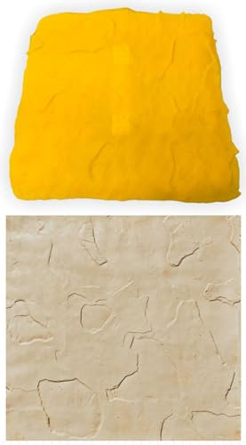 Molde para yeso estampado en goma de poliuretano imitación piedra, modelo Rock Mat 12 de 50 x 50 cm aprox., para moldes de suelo y moldes para piedra