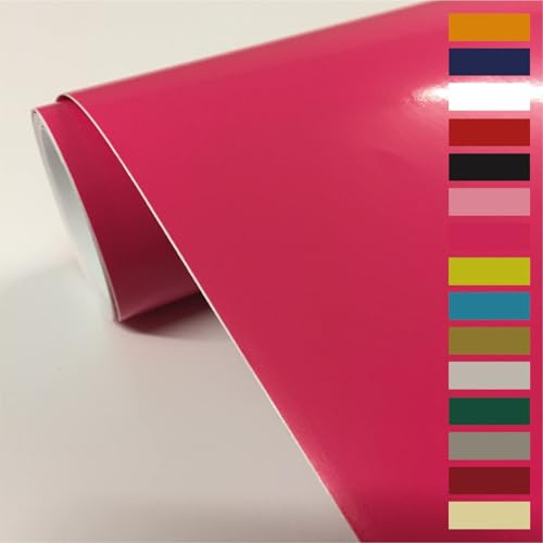 vgoltd Furniture Stickers Gloss Self Adhesive Vinyl Wrap Sticky Contact Paper Roll for Kitchen Countertop Cupboard Cabinets Wardrobe & Tabletops (Hot Pink, 60 x 1000 cm)