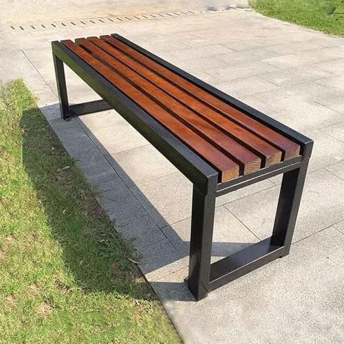 LINLIUA Gartenbank Holz Sitzbank Outdoor Wetterfest für 2 bis 3 Personen Sitzbank 400 Kg Belastbar für Garten, Terrasse und Balkon 100 * 40 * 45cm